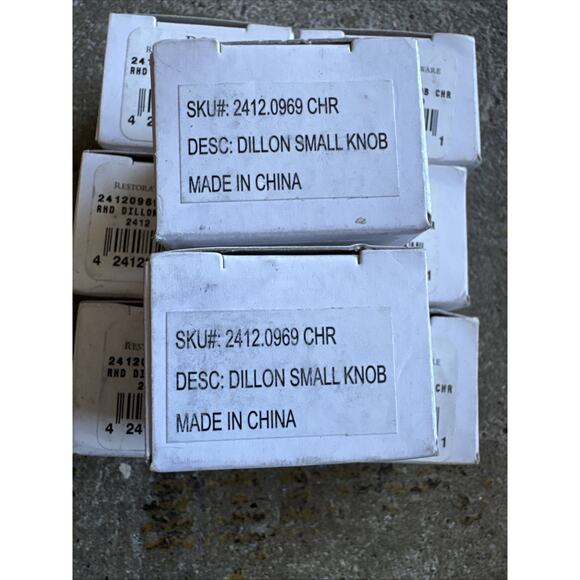 Restoration Hardware Dillon Knobs Large 1” Chrome Lot Of Eight (8) New - Picture 2 of 9